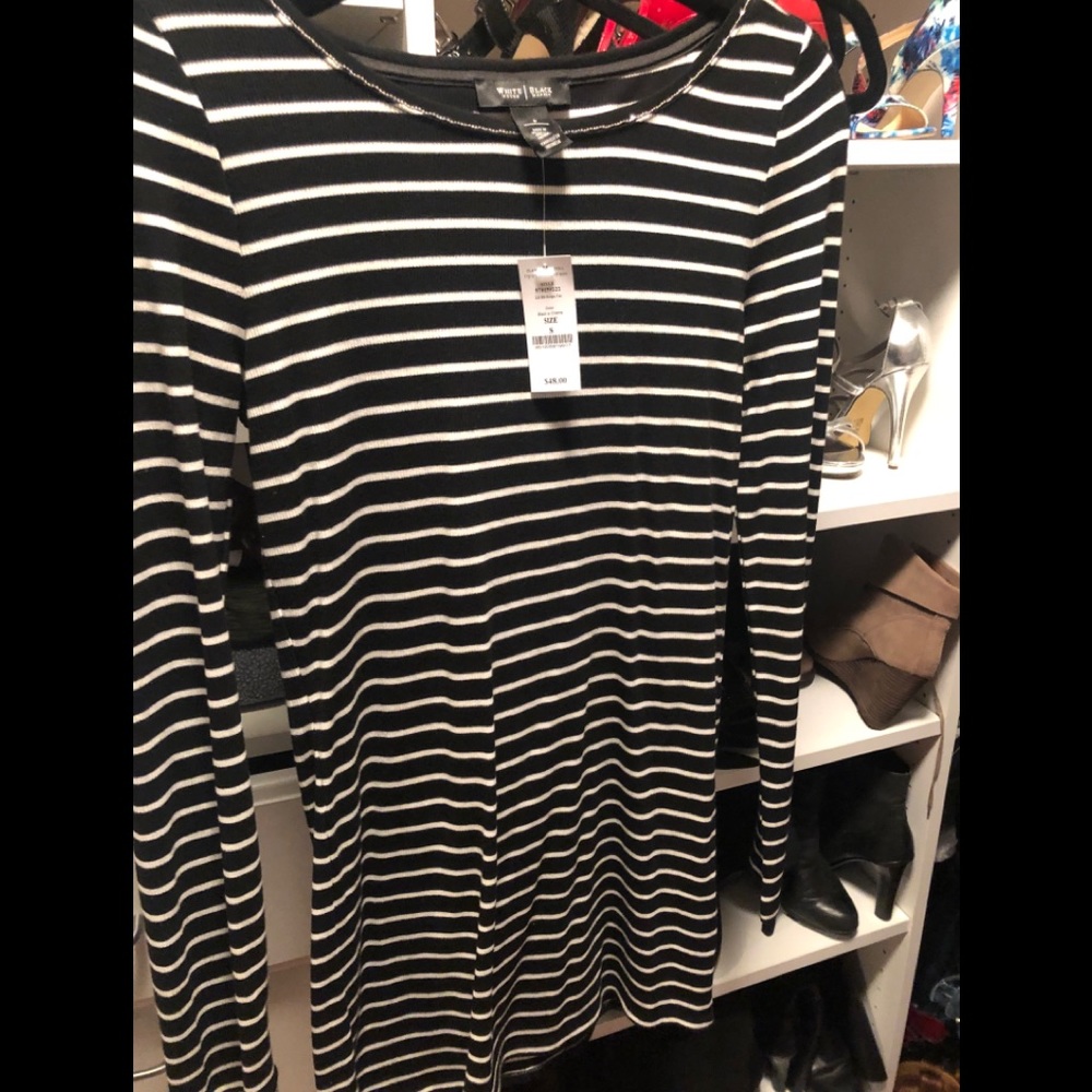 Black and White Stripe Tee Size Small